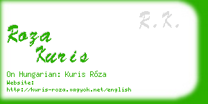 roza kuris business card